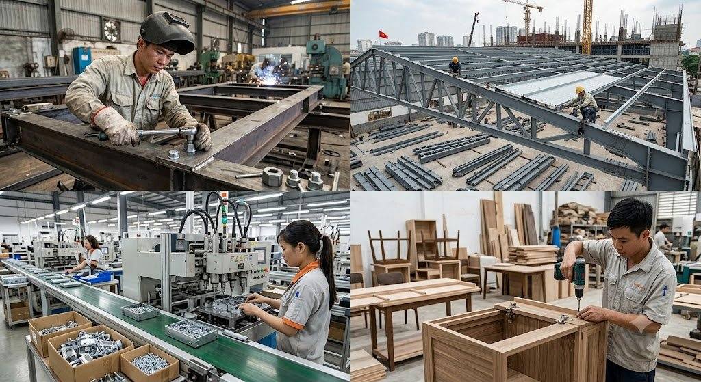 Các lĩnh vực sử dụng sản phẩm kim khí