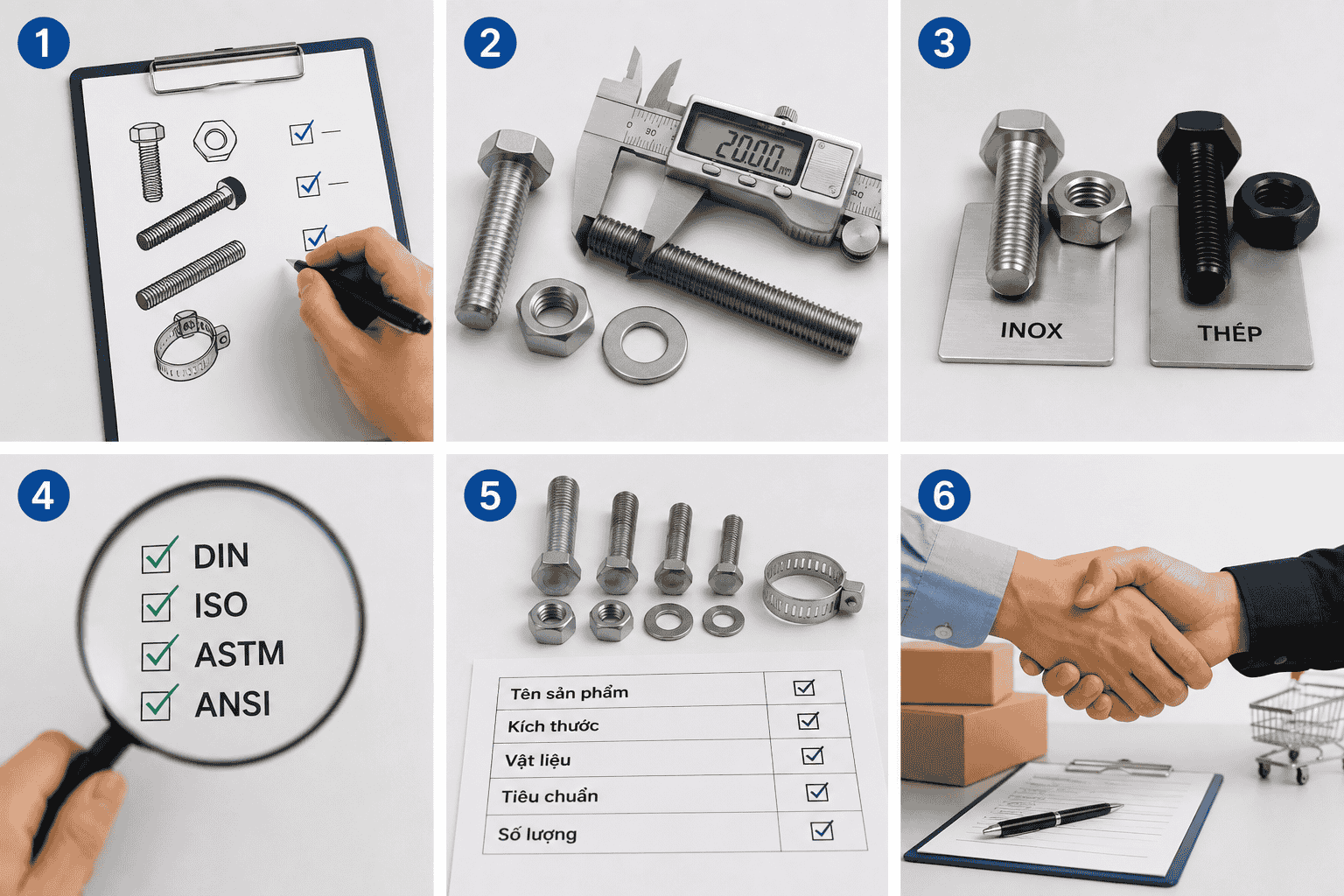 Quy trình lựa chọn và đặt mua kim khí tổng hợp