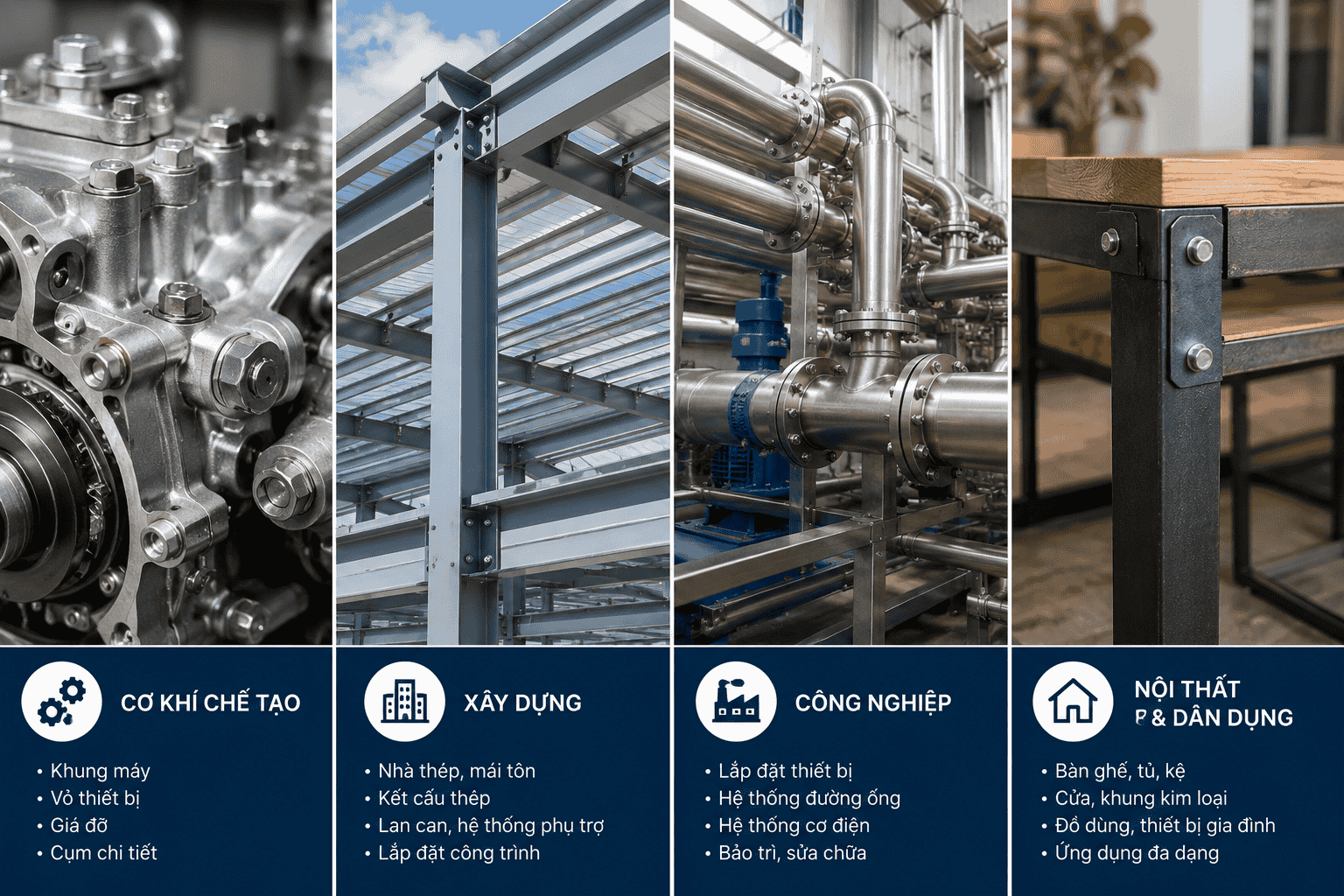 Ứng dụng của kim khí tổng hợp trong thực tế